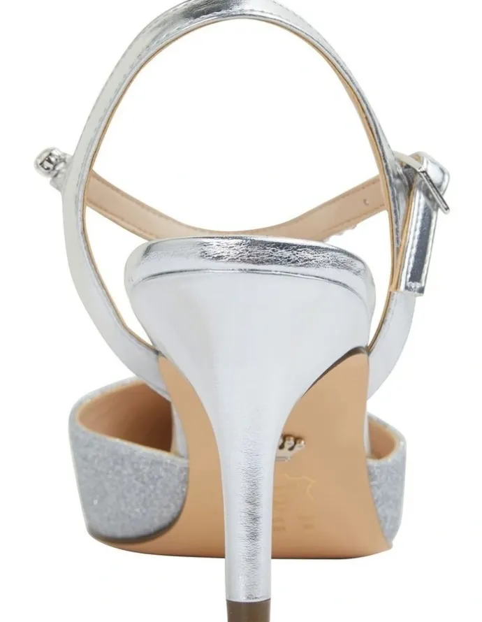 Nina Tonya Silver Baby Glitter Pump