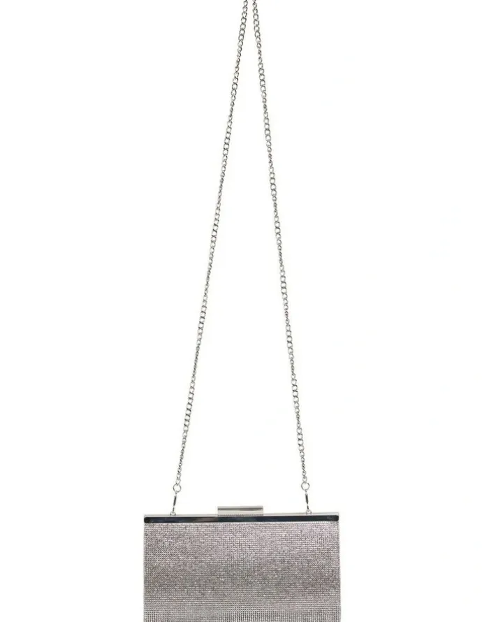 Nina Winslet Silver Beaded Clutch