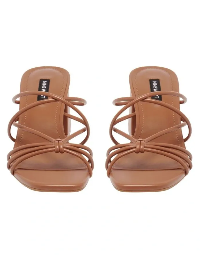 Nine West Gainer Heeled Sandal in Light Brown