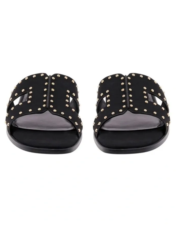 Nine West Giny Flat Sandal in Black