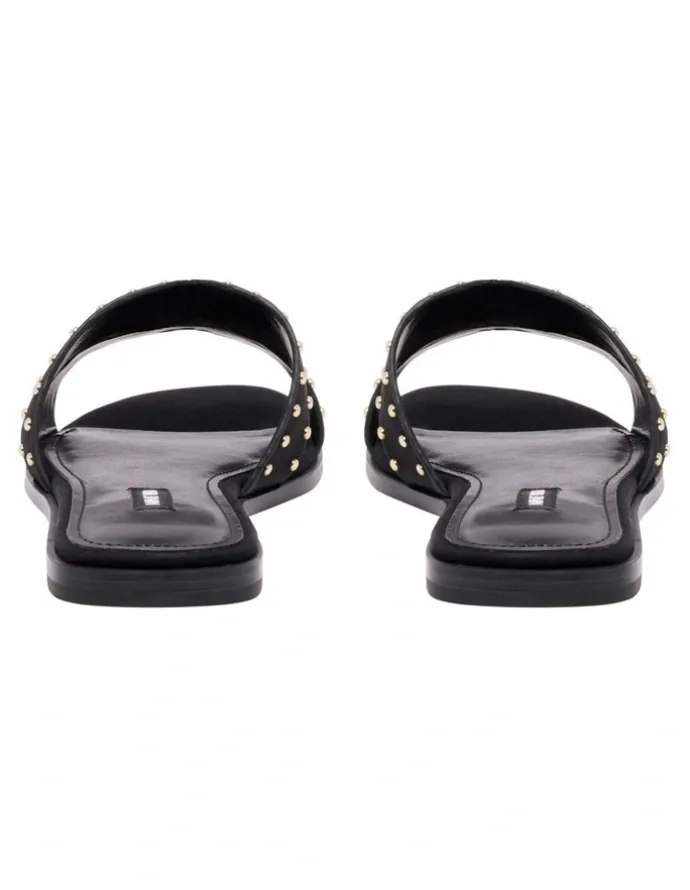 Nine West Giny Flat Sandal in Black