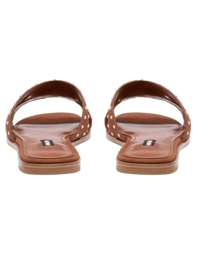 Nine West Giny Flat Sandal in Tan