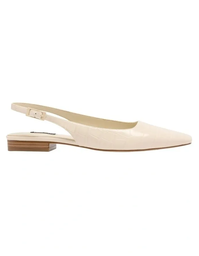 Nine West Gones Slingback Flat in Ivory