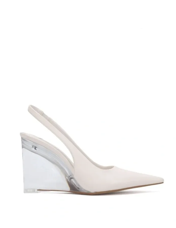 Novo Shoes BIANKO Wedge Sandal - White - Novo Shoes