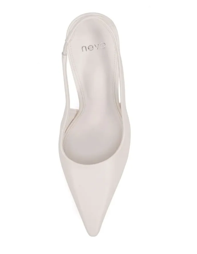 Novo Shoes BIANKO Wedge Sandal - White - Novo Shoes