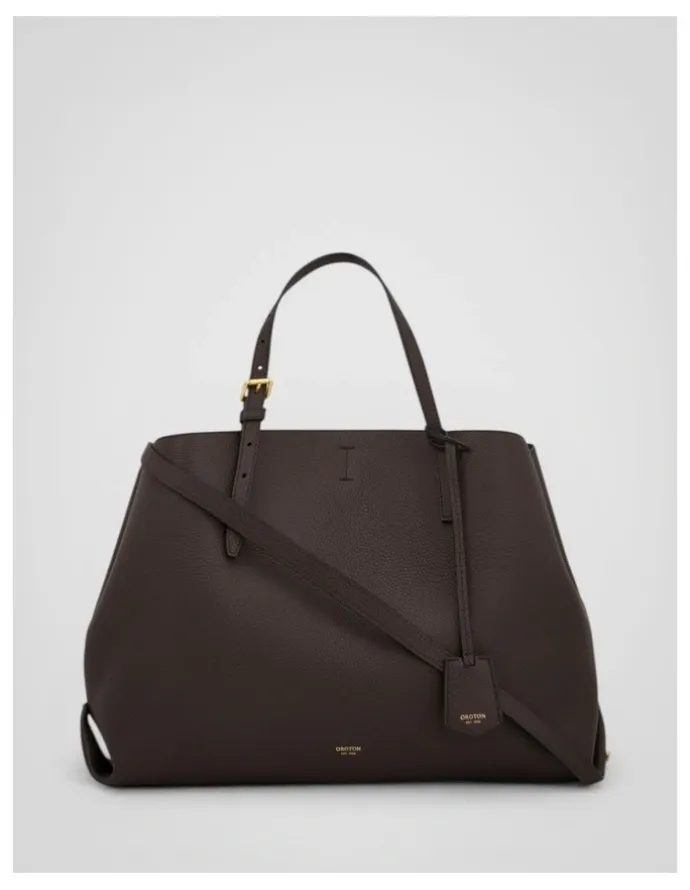 Oroton Margot Large Day Bag in Dark Chocolate
