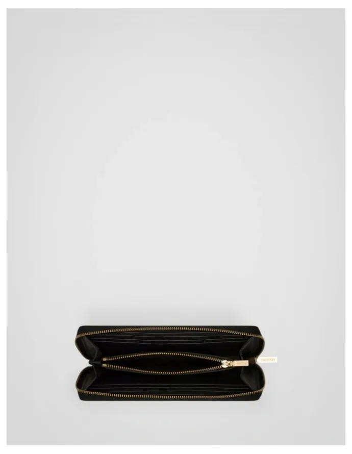 Oroton Margot Medium Zip Around Wallet in Black