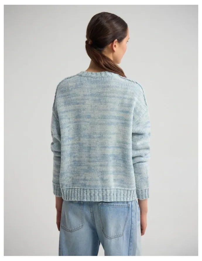 Oxford Dasha 2 Colour Cardigan in Blue/Ivory