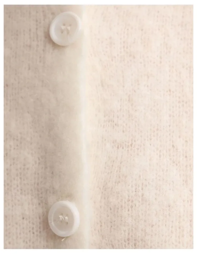 Oxford Jessie Wool Cardigan in Ivory
