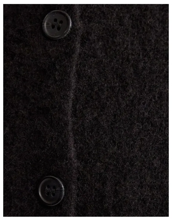 Oxford Jessie Wool Cardigan in Black