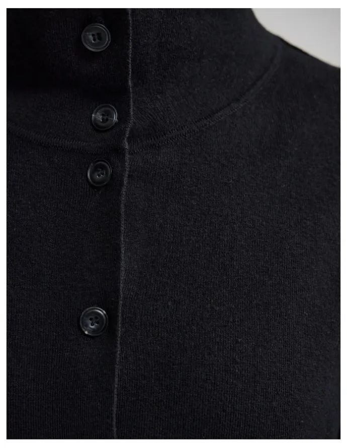 Oxford Maddison Funnel Collar Cardigan in Black