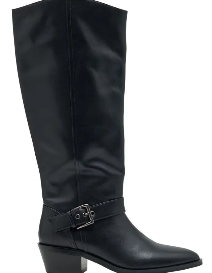 Oxford Palmero Cuban Heel Boots in Black