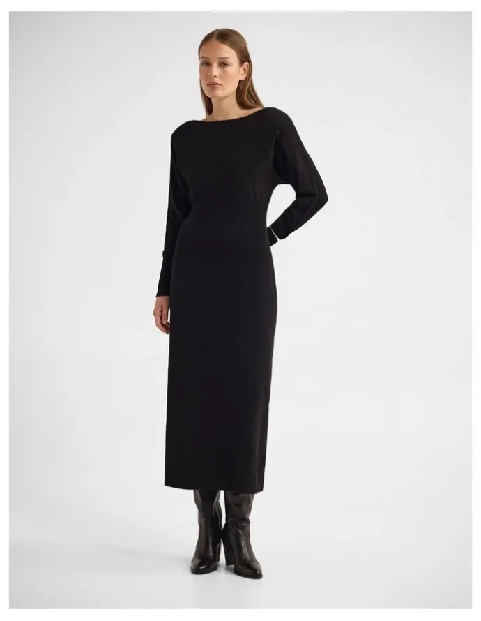 Oxford Greta Knitted Balloon Sleeve Dress