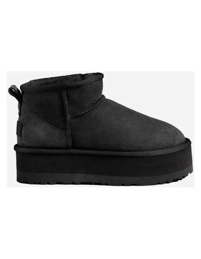 Ozwear Ugg Classic Platform Ultra Mini Boots in Black