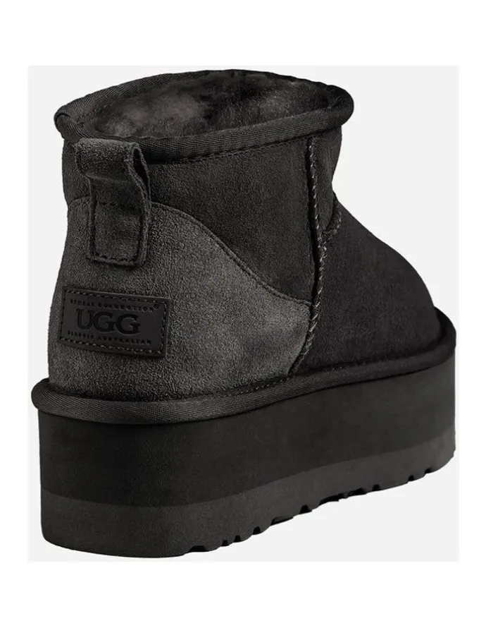 Ozwear Ugg Classic Platform Ultra Mini Boots in Black