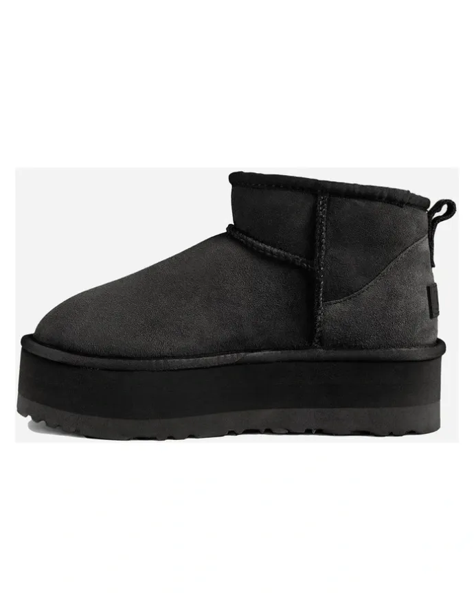 Ozwear Ugg Classic Platform Ultra Mini Boots in Black