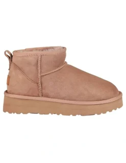 Ozwear Ugg Classic Platform Ultra Mini Boots in Brown