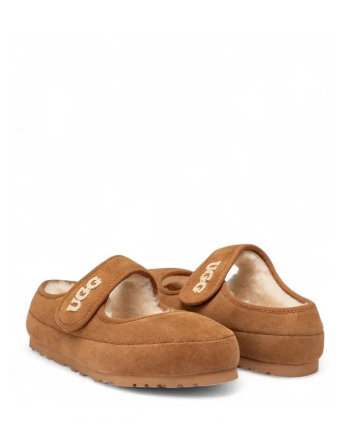 Ozwear Ugg Mary Jane Emb Logo Shoes in Chestnut