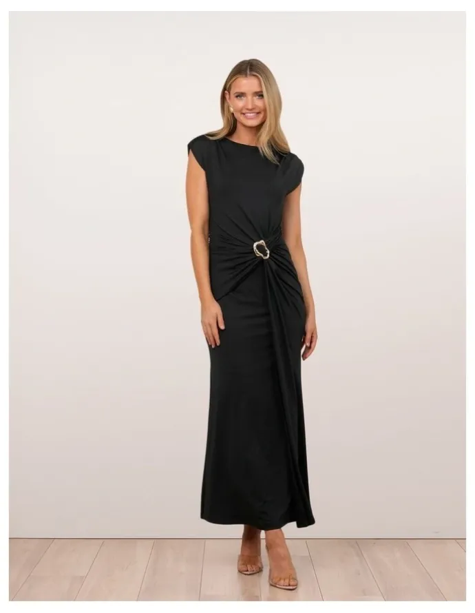Pilgrim Benny High Neck Draped Gown