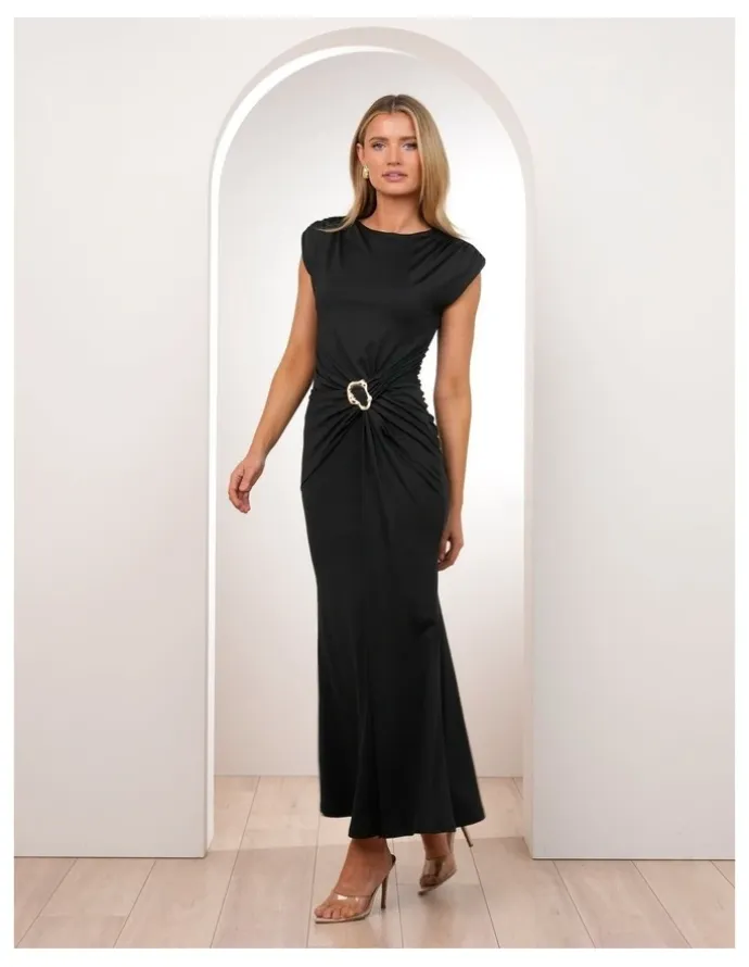 Pilgrim Benny High Neck Draped Gown