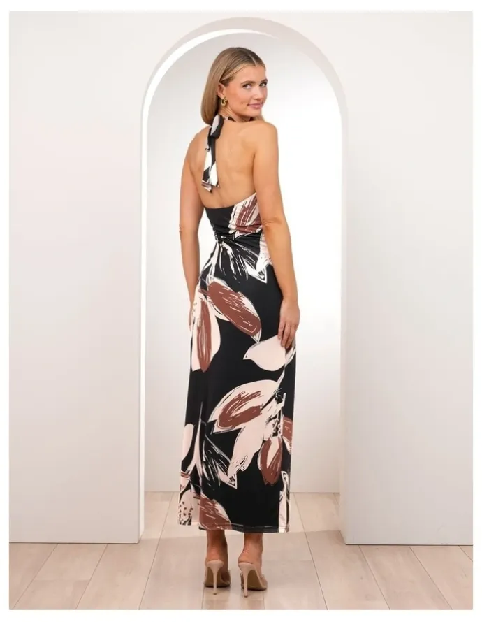 Pilgrim Zaide Print Mesh Maxi Dress