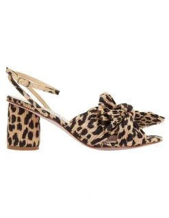 Pink Inc Secret Leopard Fabric Sandals