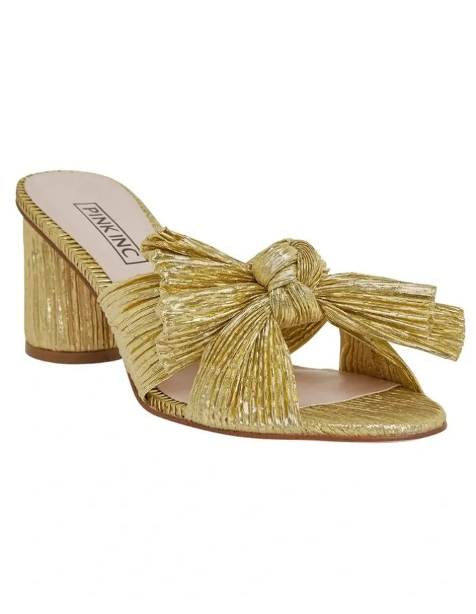 Pink Inc Surge Gold Metallic Sandals