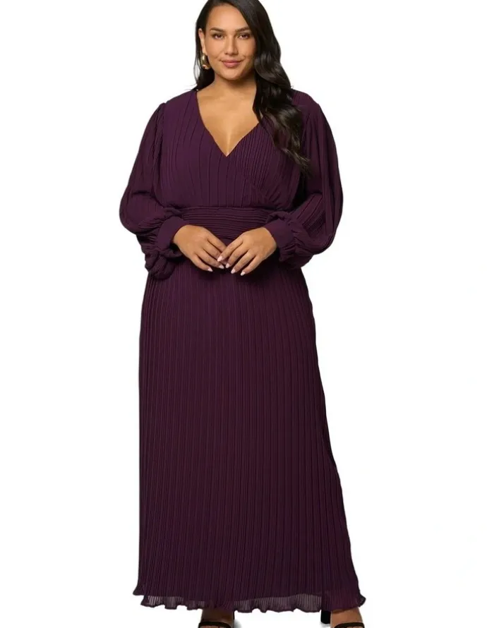 Pink Dusk by Curve Project Secret Rendezvous Maxi Dress in Brown