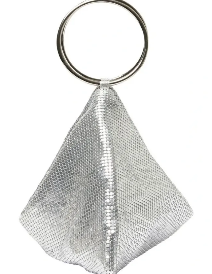 Ravella Cass Evening Bag in Silver Mesh