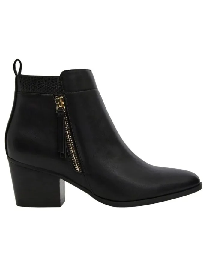 Ravella Empire Ankle Boots in Black