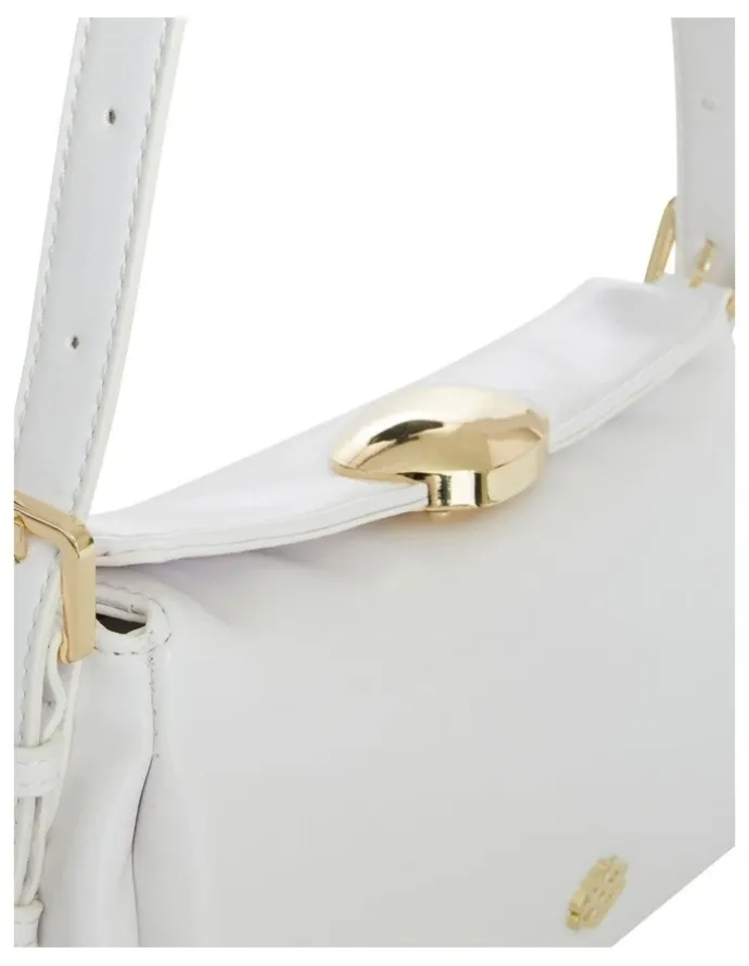 Ravella Nixie Shoulder Bag in White Crinkle