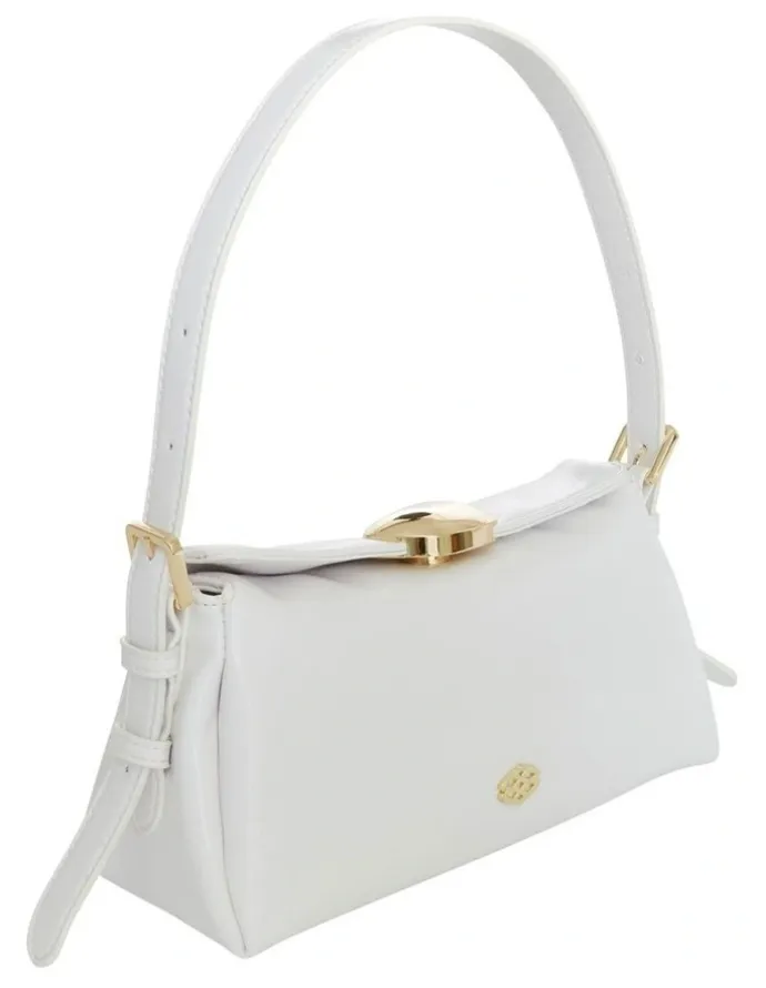 Ravella Nixie Shoulder Bag in White Crinkle