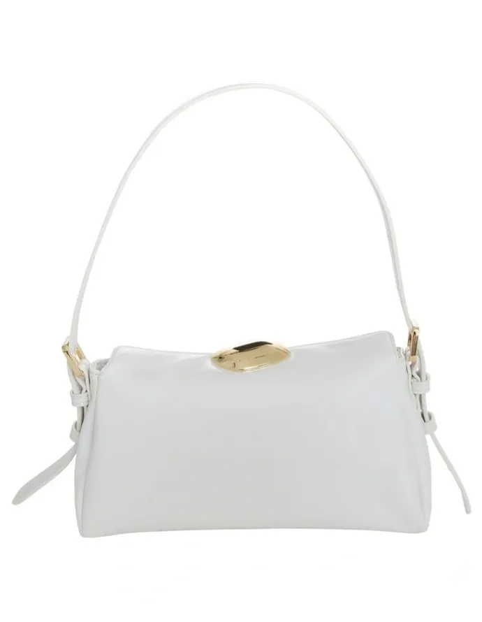 Ravella Nixie Shoulder Bag in White Crinkle