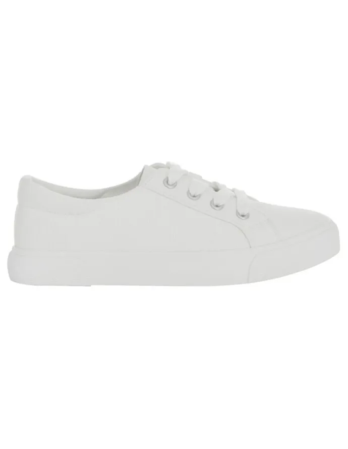 Ravella Rebound Sneakers in White Canvas