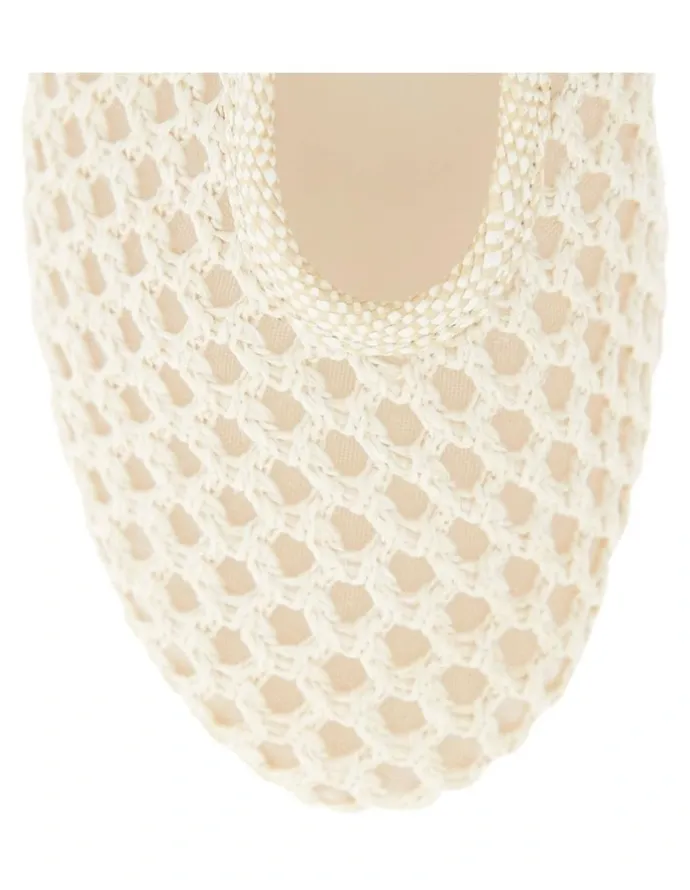 Ravella Renn Flat Shoes in Ivory Mesh