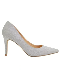 Ravella Wild Silver Glitter Heeled Shoes
