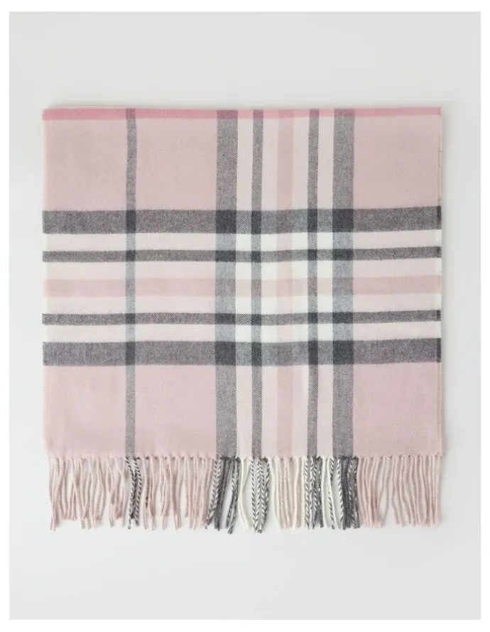 Regatta Plaid Cashmink Winter Scarf in Blush