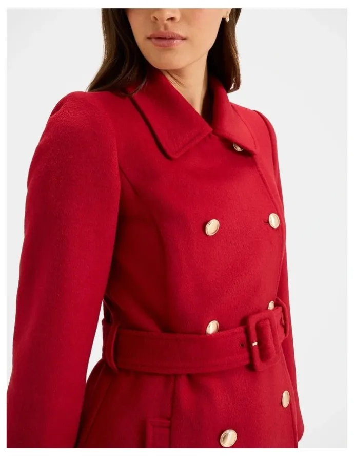 Review Ingrid Coat in Rouge