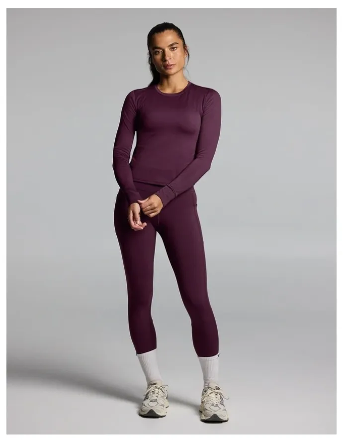 Rockwear Thermal Long Sleeve Top Cherry Cola
