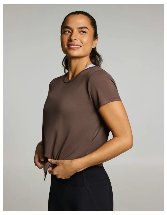 Rockwear Tie Front Tee Carob