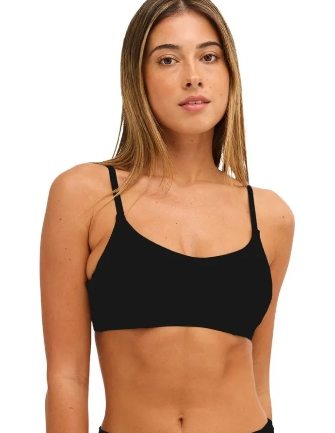 Roxy Beach Classics D Cup Bikini Top in Black