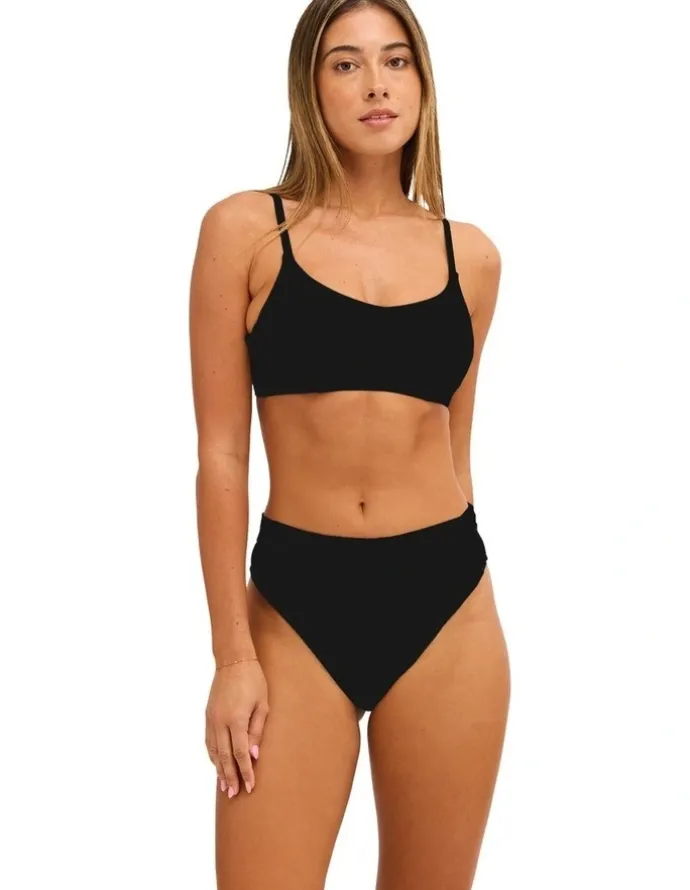 Roxy Beach Classics D Cup Bikini Top in Black