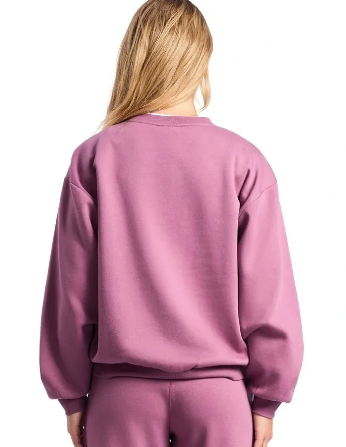Russell Athletic R Logo Fleece Womens Crew - Tulipwood