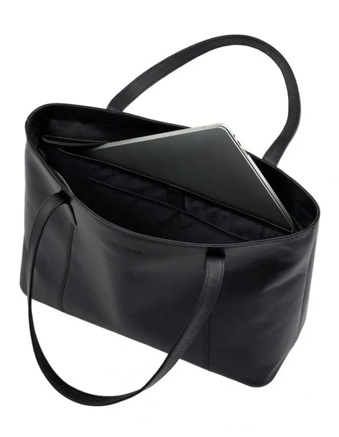 Samsonite Classic Leather City Tote in Black