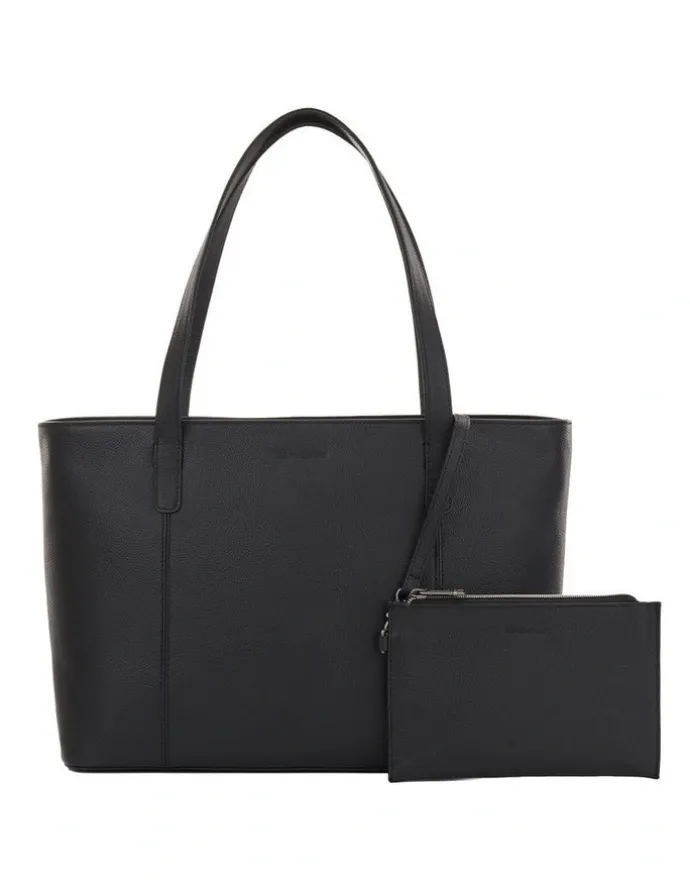 Samsonite Classic Leather City Tote in Black