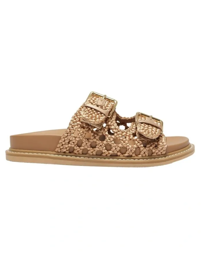 Sandler Bamboo Sandals in Camel Weave