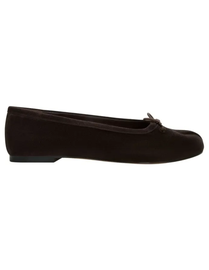 Sandler Edwina Ballet Flats in Chocolate Suede