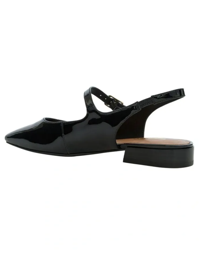 Sandler Everly Flat Shoes in Black Patent Leather