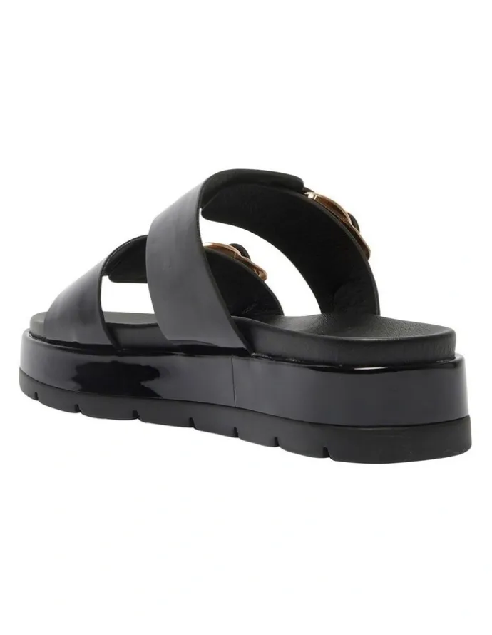 Sandler Fiction Sandals in Black Patent