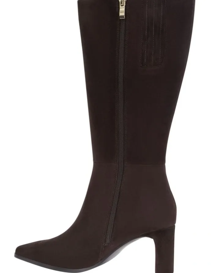 Sandler Kendall Boots in Chocolate Suede Stretch
